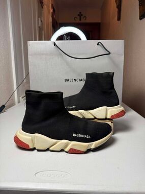 Balenciaga Speed Trainer Black
Red - Men's Sz 10 no insoles